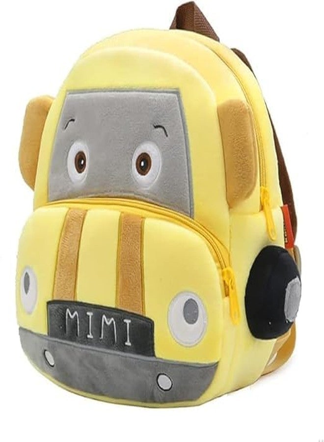 Black Hill Kids Preschool Bag for Boys and Girls, Cute Soft Plush school Animal Cartoon Mini Backpack Little kids bags for 2-5 years Baby/Boys/Girls Nursery, Preschool,Picnic (Mimi car) - Image 3